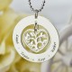 Heart Family Tree Name Necklace