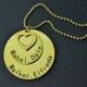 2 Discs Pendants with Sweetheart Necklace