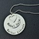 2 Discs Pendants with Sweetheart Necklace