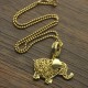 Birthstone Elephant with Engraved Name Necklace
