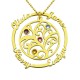 Family Tree Necklace with Birthstone