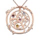 Family Tree Necklace with Birthstone