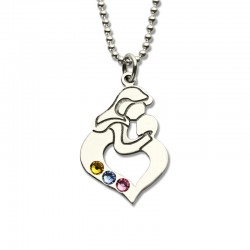 Mother's Child Necklace Birthstones