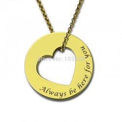 Cut Out Heart Name Necklace