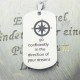 Compass Initial Engraved Your Faith & Love Necklace