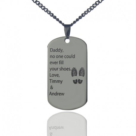 No One Could Fill Father's Shoes Necklace