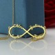 4 Names Infinity Necklace