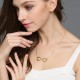 3 Names Plated Heart Infinity Necklace