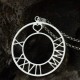 Circle Roman Numeral Necklace with Heart