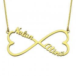 Heart Infinity  2 Names Necklace