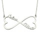 Heart Infinity  2 Names Necklace