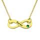 Infinity Birthstone and Name Necklace