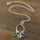 Infinity Symbol with Birthstone Charms Necklace