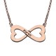 Double Heart infinity Engraved Name Necklace