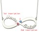 Couple Name Necklace with Birthstone