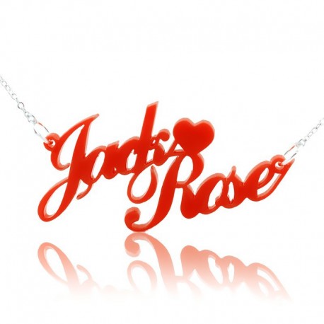 Carrie Style with Heart in Acrylic Necklace