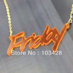 Blunter Font Acrylic Necklace