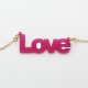 Love Style Acrylic Necklace