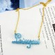 French Country Cursive Necklace in Acrylic