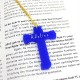 Cross Shaped Nameplated Necklace in Acrylic