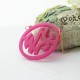 Acrylic Monogram Necklace with Circle Frame Necklace