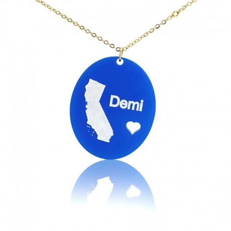 California State Necklace in Acrylic