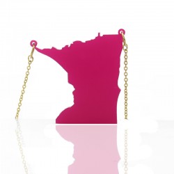 Minnesota State Acrylic Necklace