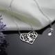 Heart Shape Monogram Necklace 1.25 Inch