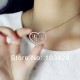Heart Shape Monogram Initails Necklace with Zircon