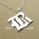 Old English Font Nameplate Necklace