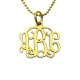 Small 0.72 inch Monogram Necklace