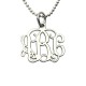Small 0.72 inch Monogram Necklace