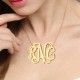 XXL 2 Inch Celebrity Monogram Necklace