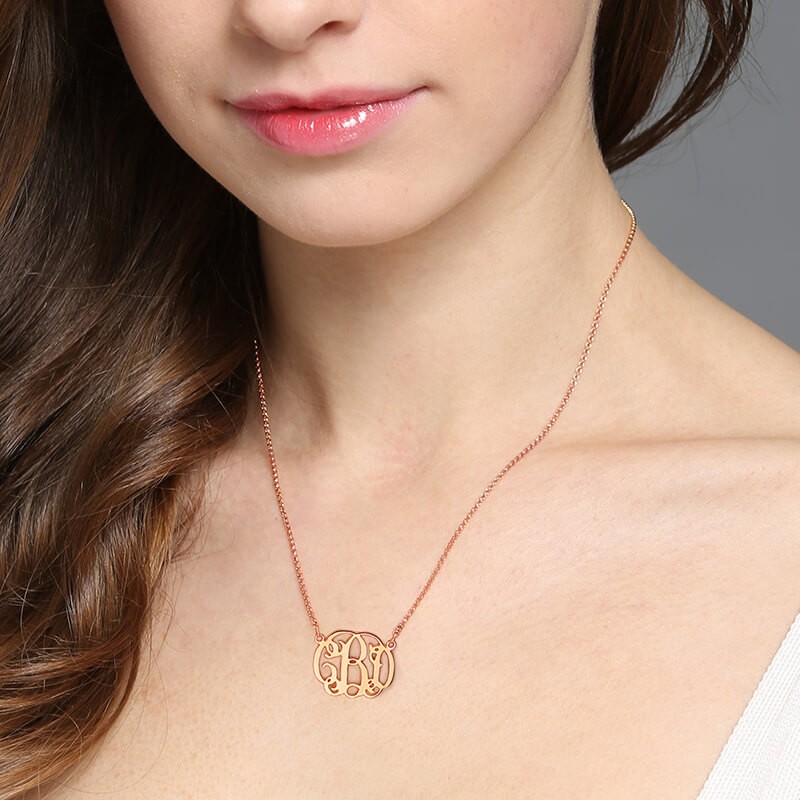 Handmade Celebrity Monogram Necklace Personalizedperfectly 