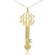 Monogram Key with Heart Necklace
