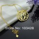 Circle Sterling Silver Monogram Necklace 1.25