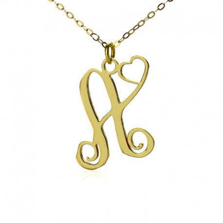 "A Piece of My Heart"Initial Necklace