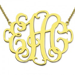 1.68 inch Stylish Monogram Necklace