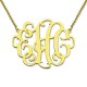3 Initials Necklace Monogramed