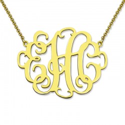 3 Initials Necklace Monogramed