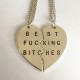 Best Friend BFF Heart Friendship Necklace