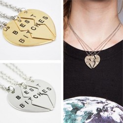 Best Bitches for you Heart Necklace