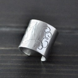 Engraved Ring 3 letters