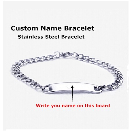 Steel Monogram Bracelet Bangle