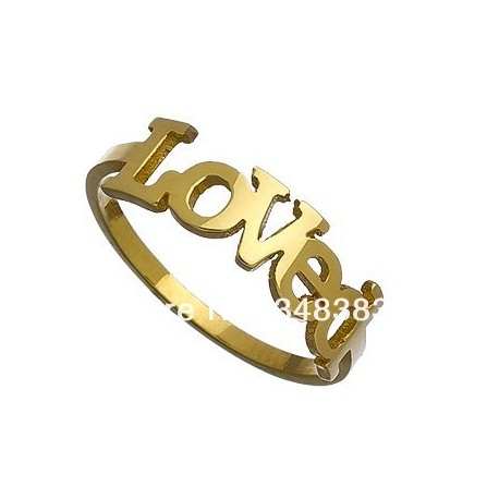 Love Handcrafted Block Name Ring