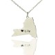 NY State Necklace with heart